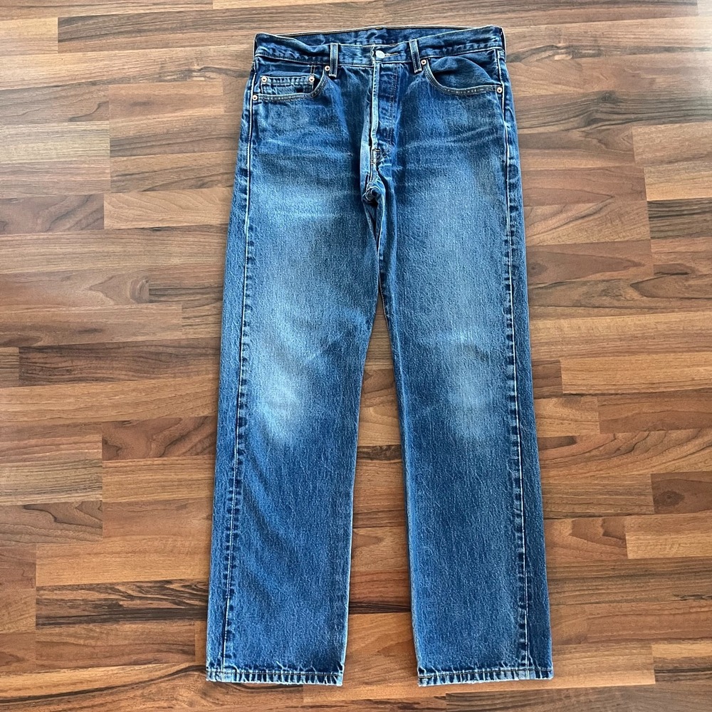 LEVIS Straight Leg Medium Wash Jeans Mens 34x34